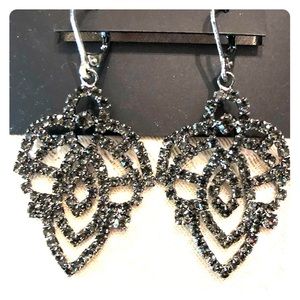 Stunning Gray Crystal Earrings Simply Vera Wang